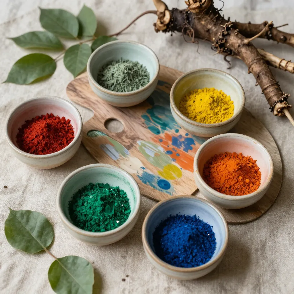 Natural dye extraction process in progress